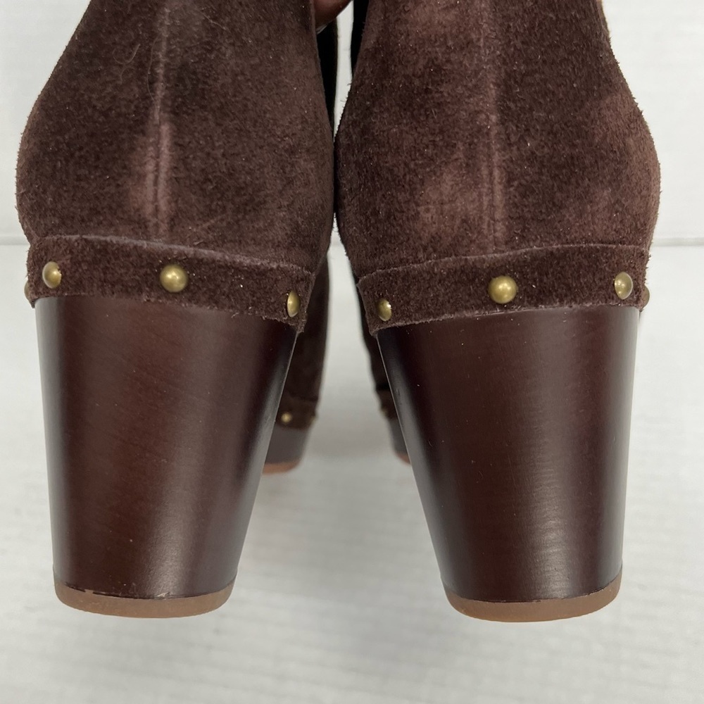 EUC UGG | Brown Suede Amoret Boots Clog Style #1003373 Size 7 - Picture 8 of 12